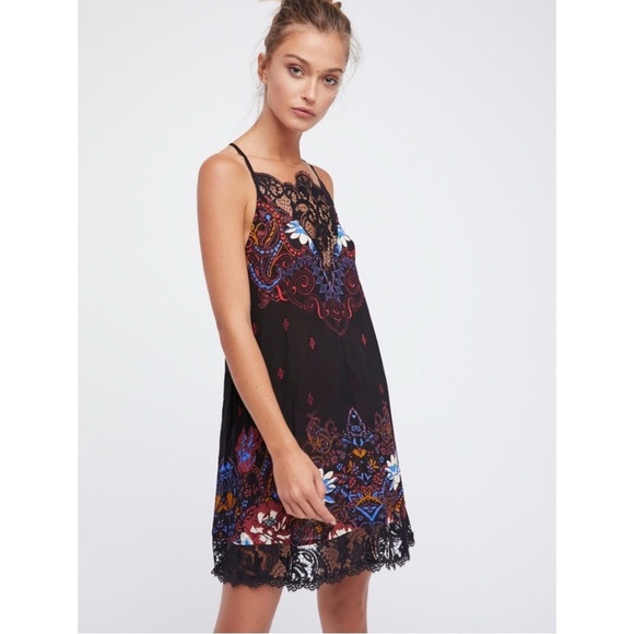 Free People Who's Sorry Now Slip Dress Size Medium - Picture 3 of 12